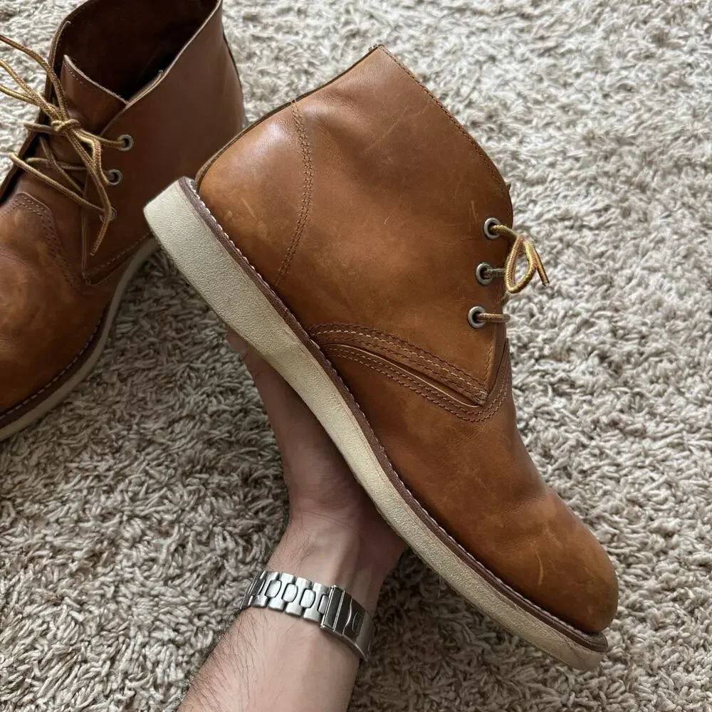 Red Wing 3140 Heritage Work Chukka Brown Leather Boots Lace Up Men’s Size 10.5 D